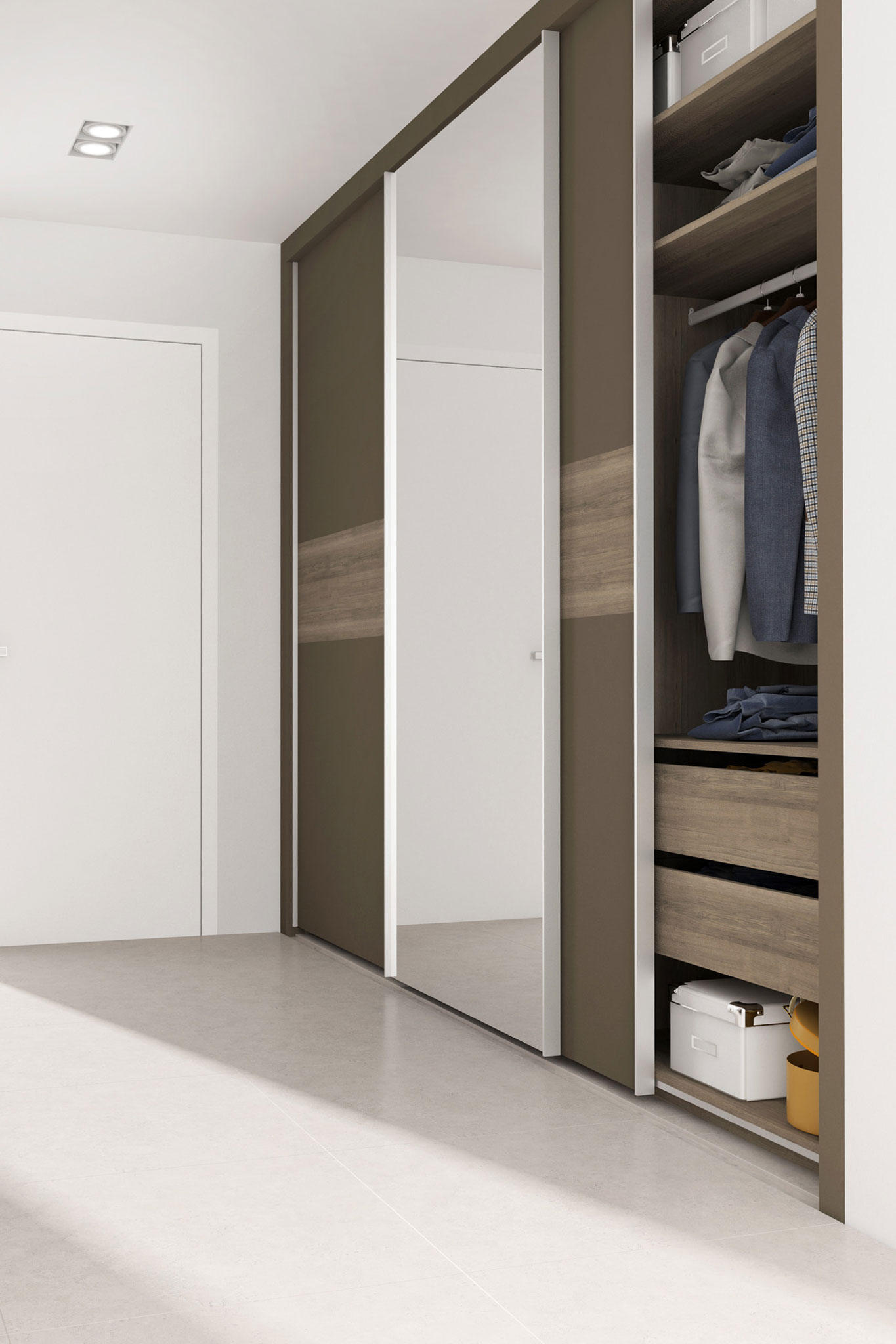 satne_satnikove-skrine_hneda-vstavana-zrkadlova-skrina-do-chodby-na-mieru