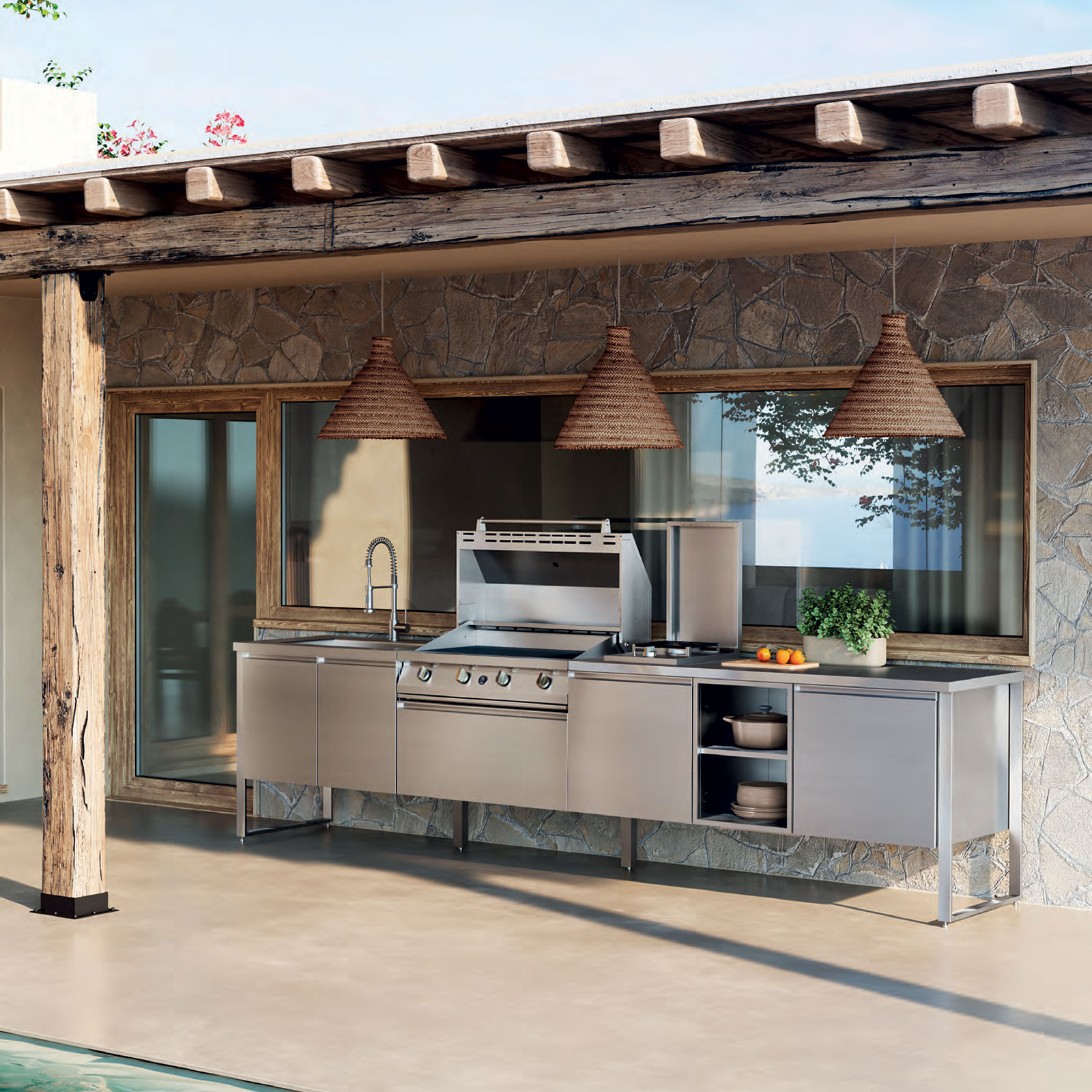 Náhľadový obrázok inšpirácie „Steel Gea – luxusná kolekcia záhradných kuchýň z Talianska“