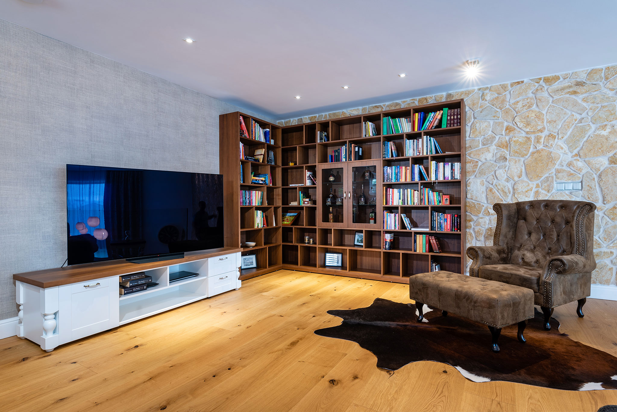 glamour štýl v obývačke