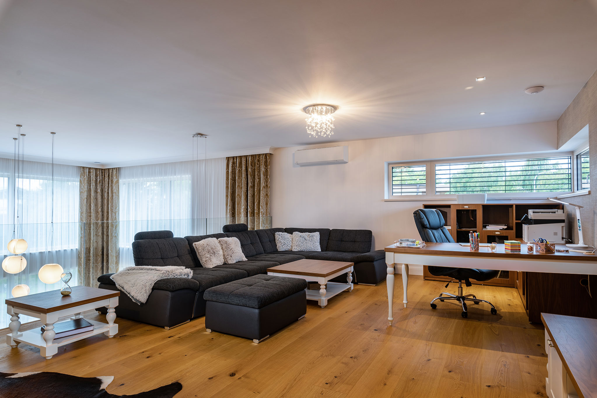 glamour štýl v obývačke