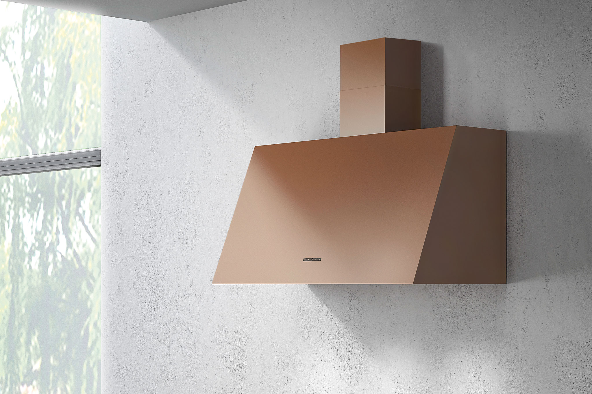 bronzový digestor na stenu_model leo