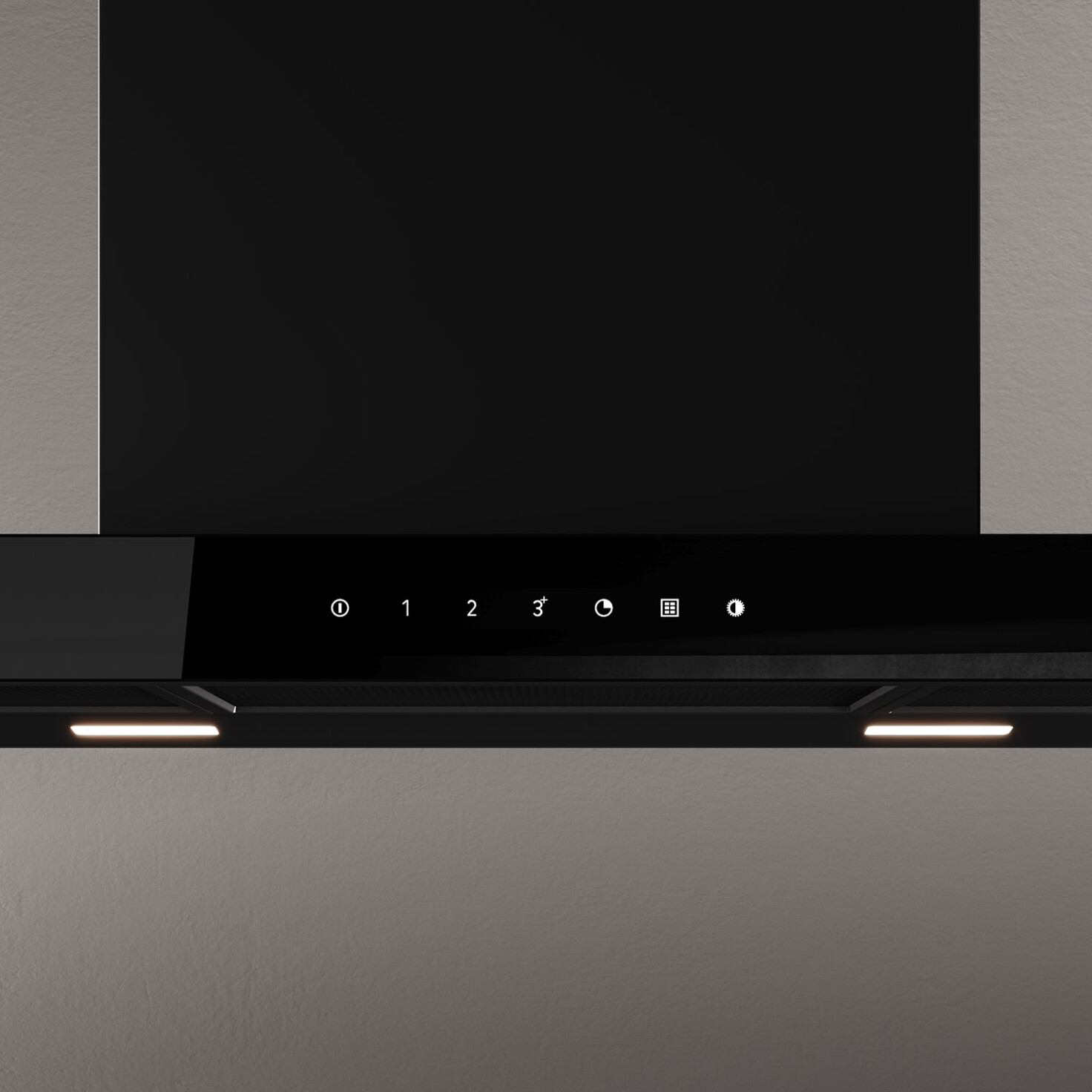 čierny ostrovný model Norma_dotykové ovládanie