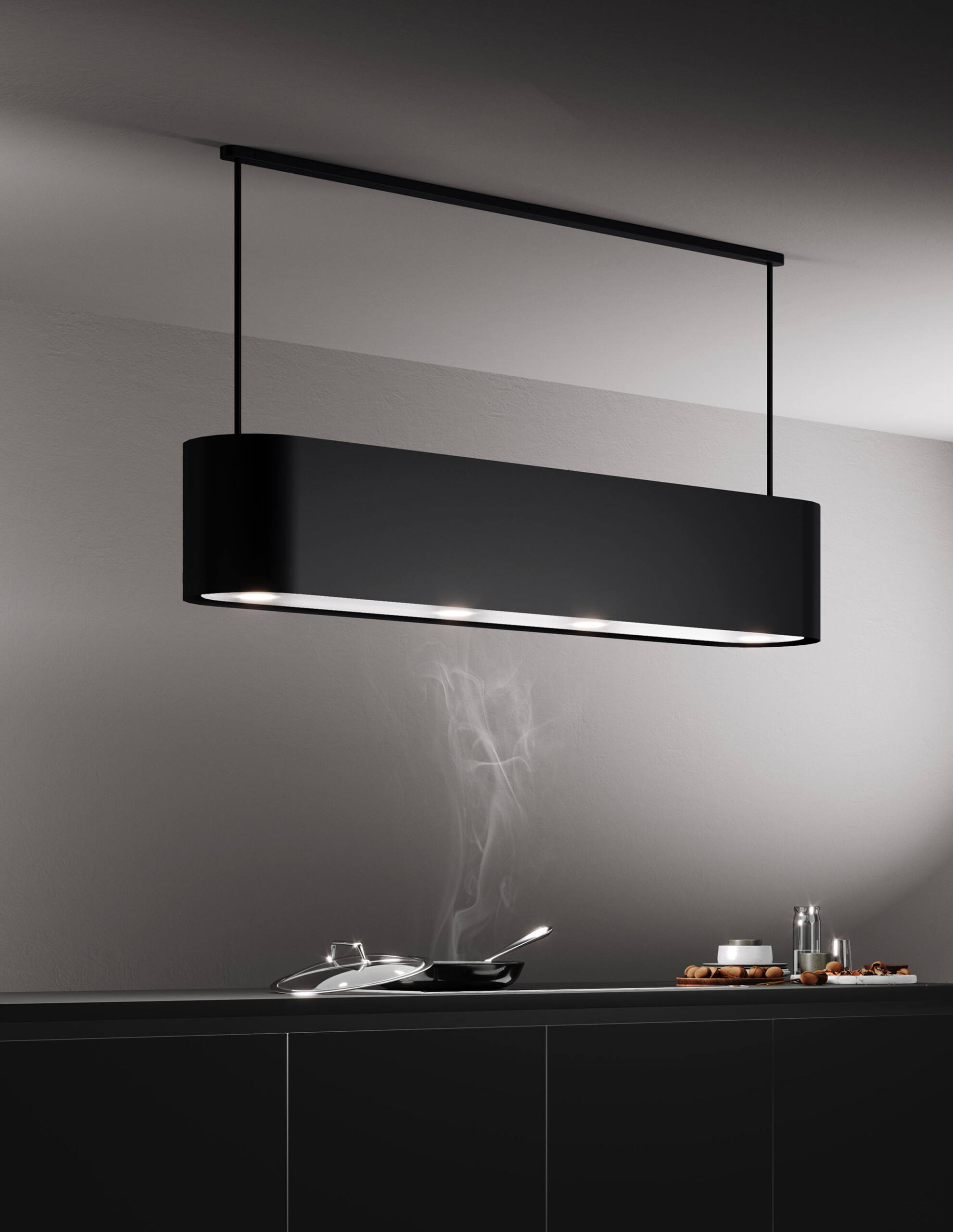 čierny priestorový odsávač sagitta