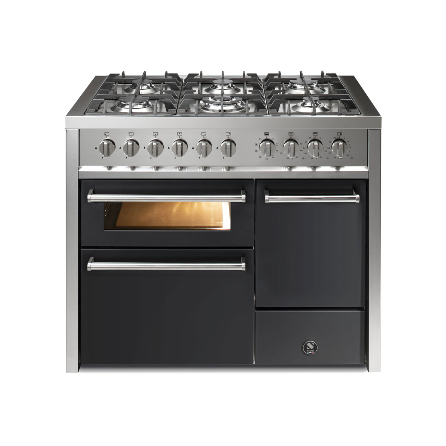 nerezový sporák sporák s plynovou varnou plochou v šírke 100 cm