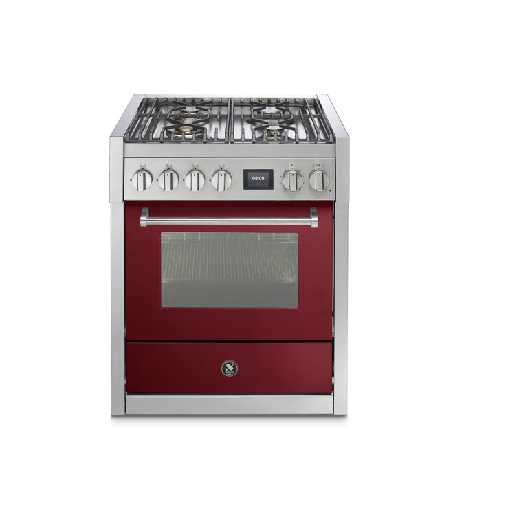 červený nerezový sporák genesi 70 cm