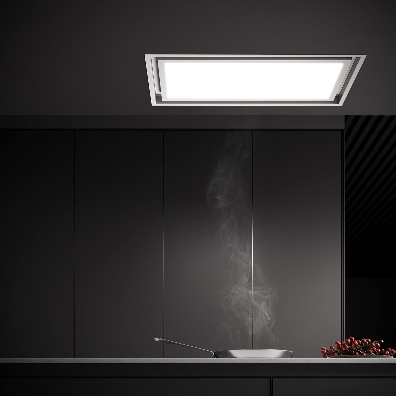 stropný odsávač pár model Orion v bielom prevedení