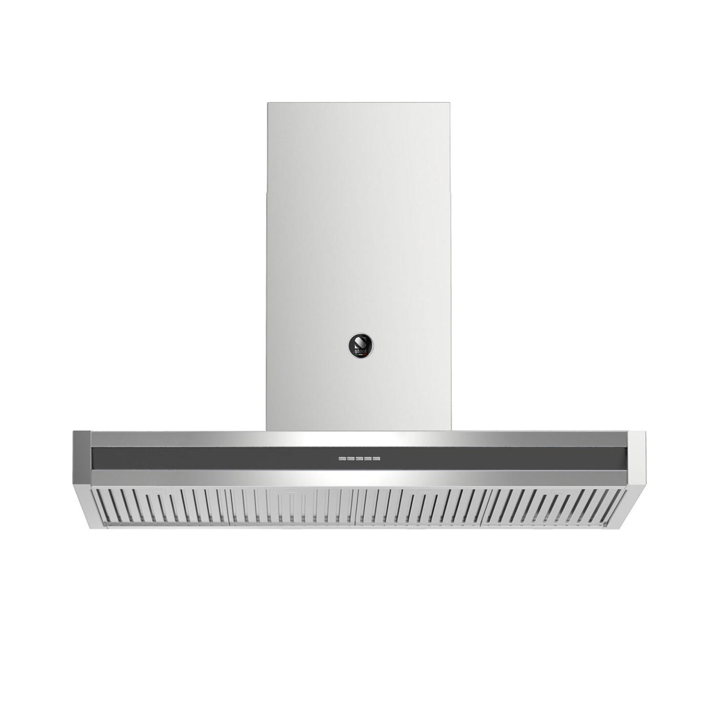 moderny odsavac par model genesi nerez v kombinacii s čiernym pasom